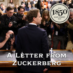 A letter from zuckerberg Podcast header graphic
